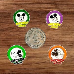 5 Mickey Mouse Disney Parks Trading Pins, Plus 2 Bonus Pins